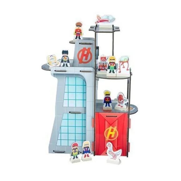 NEW Super Hero 3 Deck Center Table Top Pretend Playset - Picture 2 of 5